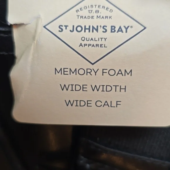 St. John's Bay Sleek Black Over the Knee Boots with a buckle accent - Picture 12 of 14